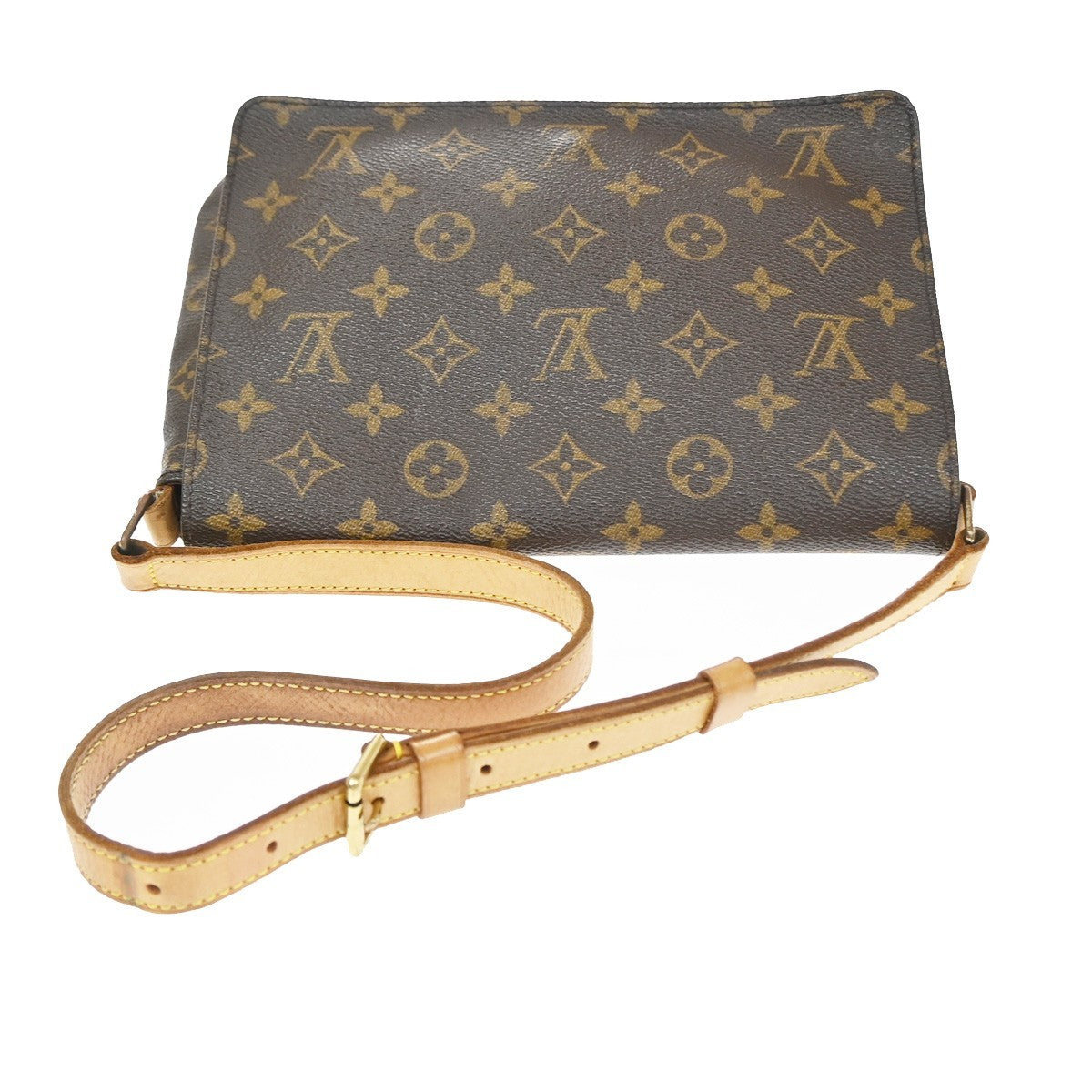 Louis Vuitton Musette Tango Monogram Canvas Brown Canvas Shoulder Bag Bag (Pre-Owned)