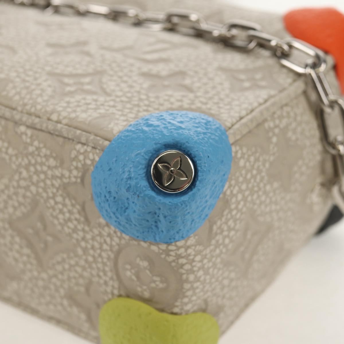 Louis Vuitton Soft Trunk Monogram Taurillon Leather Gray Canvas Shoulder Bag Bag (Pre-Owned)