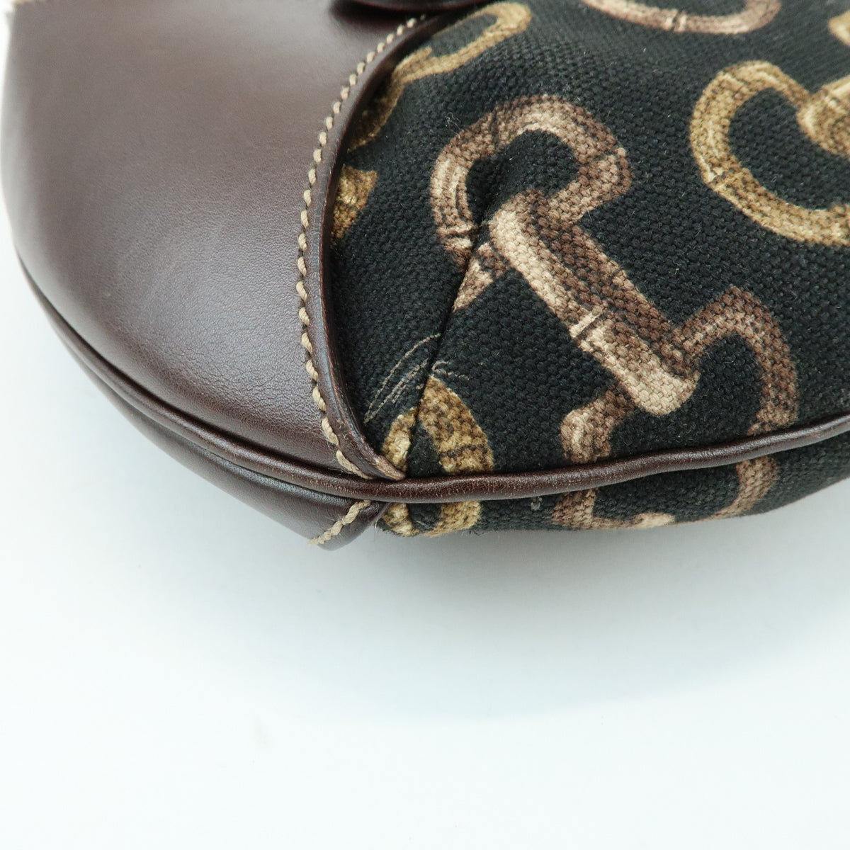 Gucci Horsebit Gg Canvas And Leather Brown Canvas Tote Bag Bag (Pre-Owned)