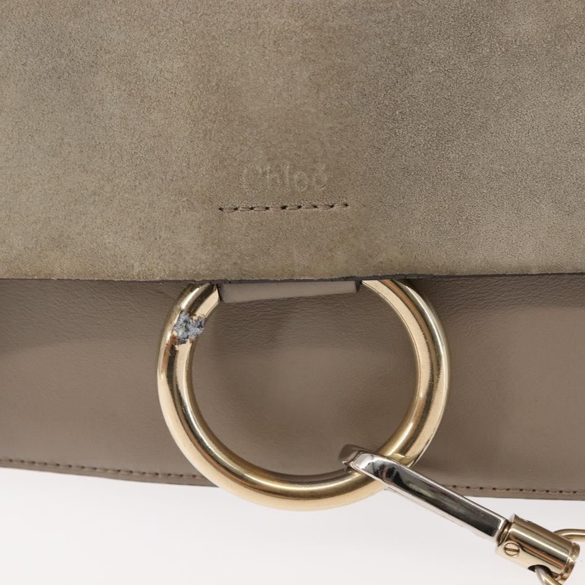 Chloe Faye Leather And Suede Beige Suede Bag (Pre-Owned)