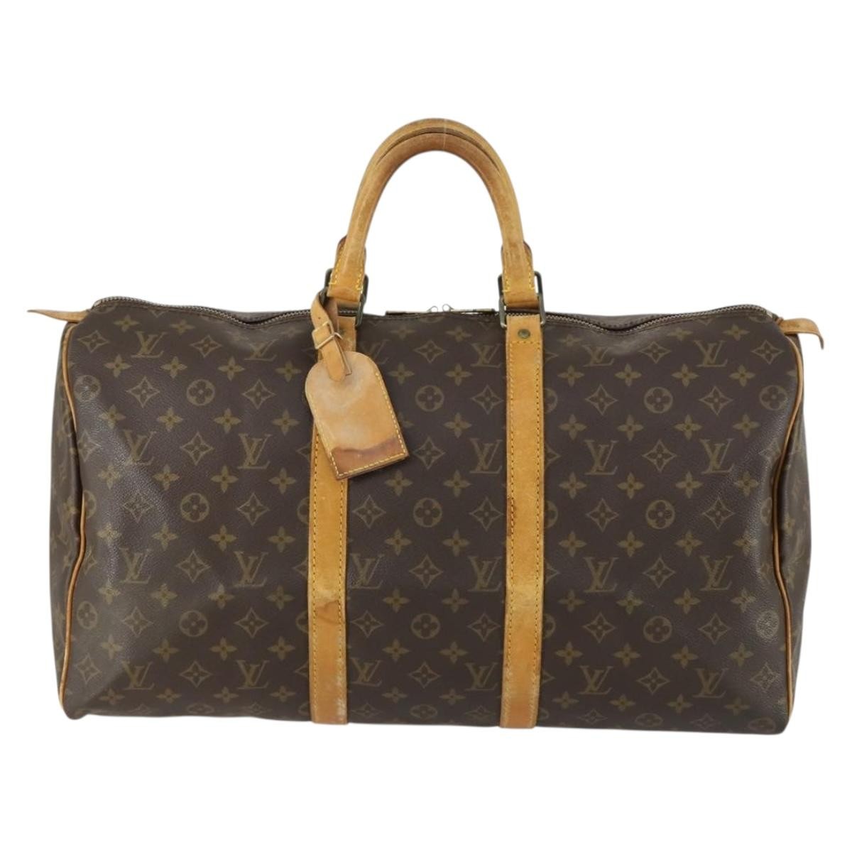 Louis Vuitton Keepall Monogram Canvas Brown Canvas Travel Bag Bag (Pre-Owned)