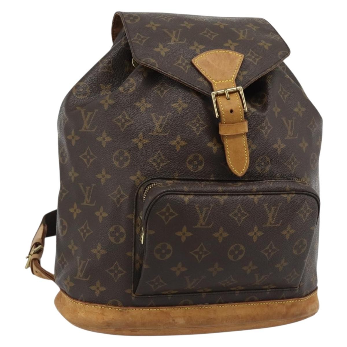 Louis Vuitton Vintage Montsouris Monogram Canvas Brown Canvas Backpack Bag (Pre-Owned)