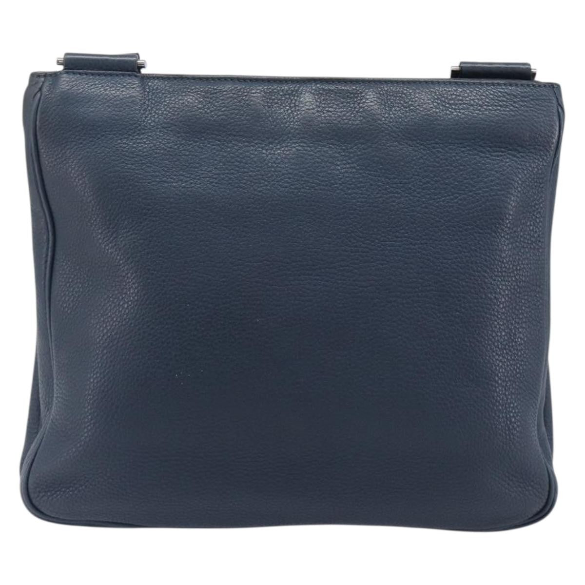 Prada Messenger Saffiano Leather Navy Leather Handbag (Pre-Owned)