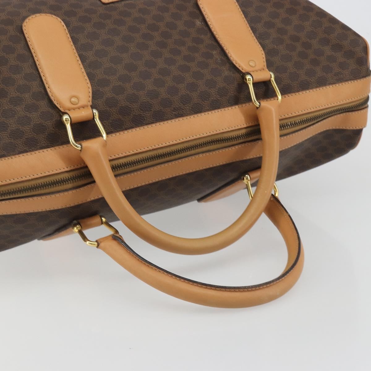 Celine Boston Macadam Canvas Brown Pvc Travel Bag Bag (Pre-Owned)