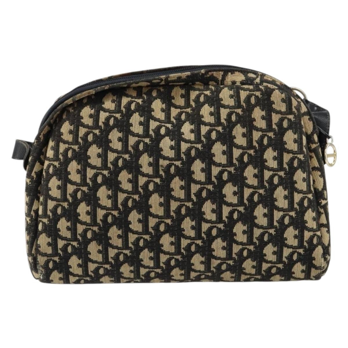 Christian Dior Vintage Cd Trotter Canvas Black Canvas Shoulder Bag Bag (Pre-Owned)