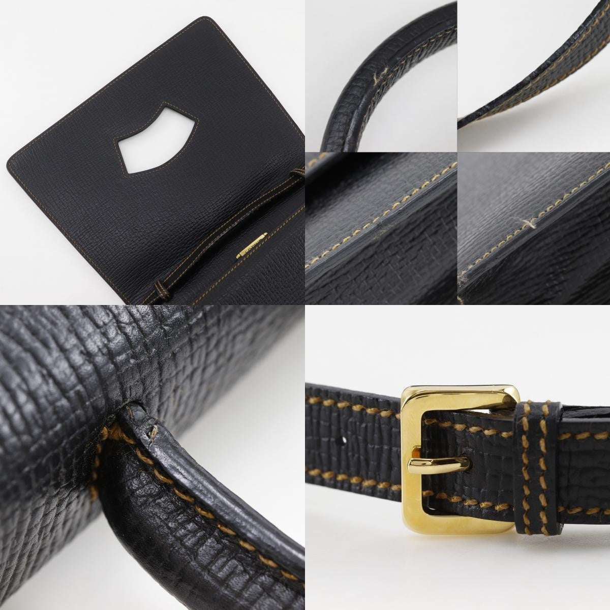 Loewe Barcelona Dome Top Handle Leather Black Leather Handbag (Pre-Owned)