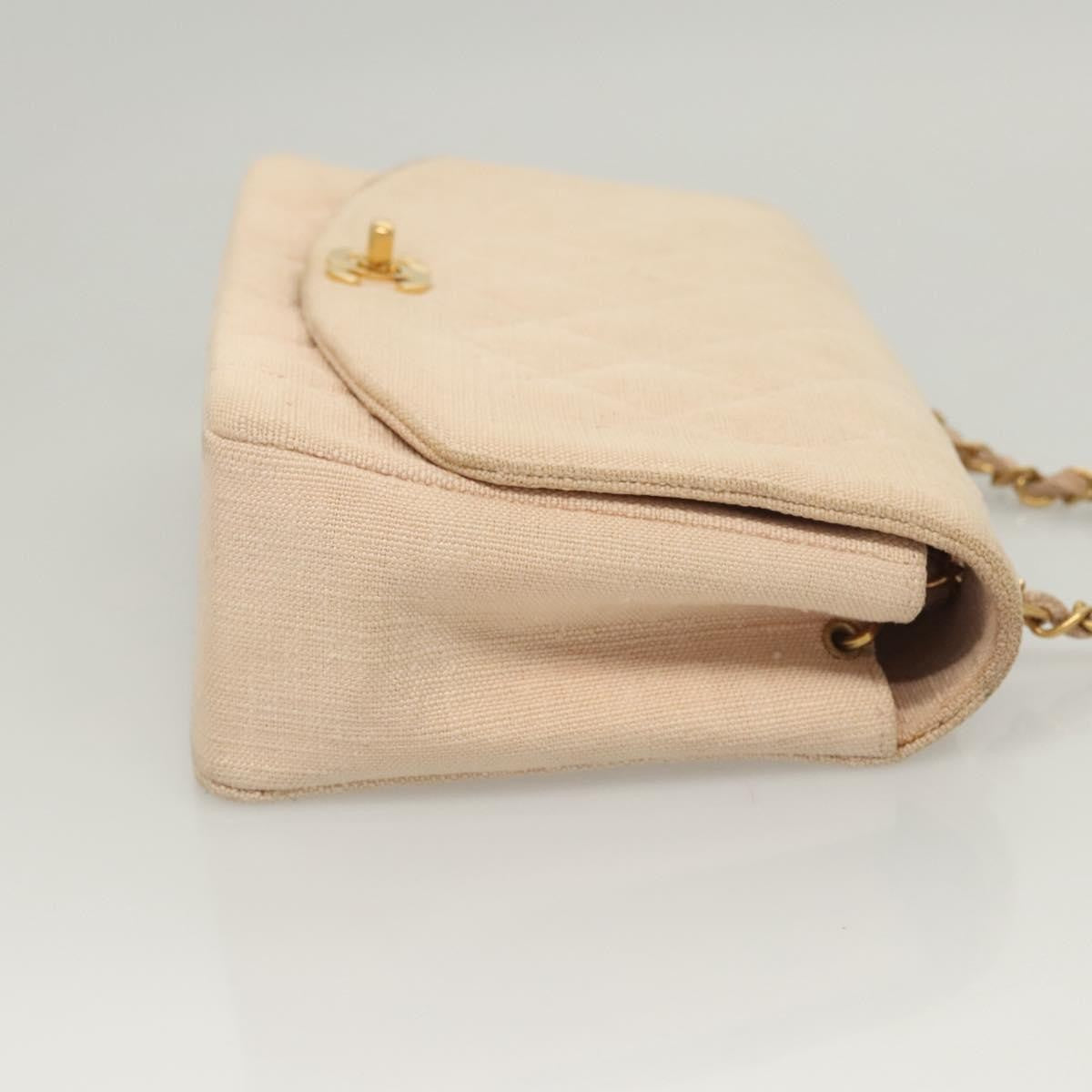 Chanel Vintage Diana Flap Quilted Canvas Pink Canvas Shoulder Bag Bag (Pre-Owned)