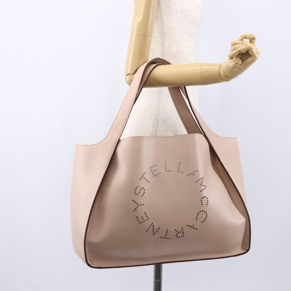Stella Mccartney Alter Tote Perforated Faux Leather Beige Synthetic Tote Bag Bag (Pre-Owned)