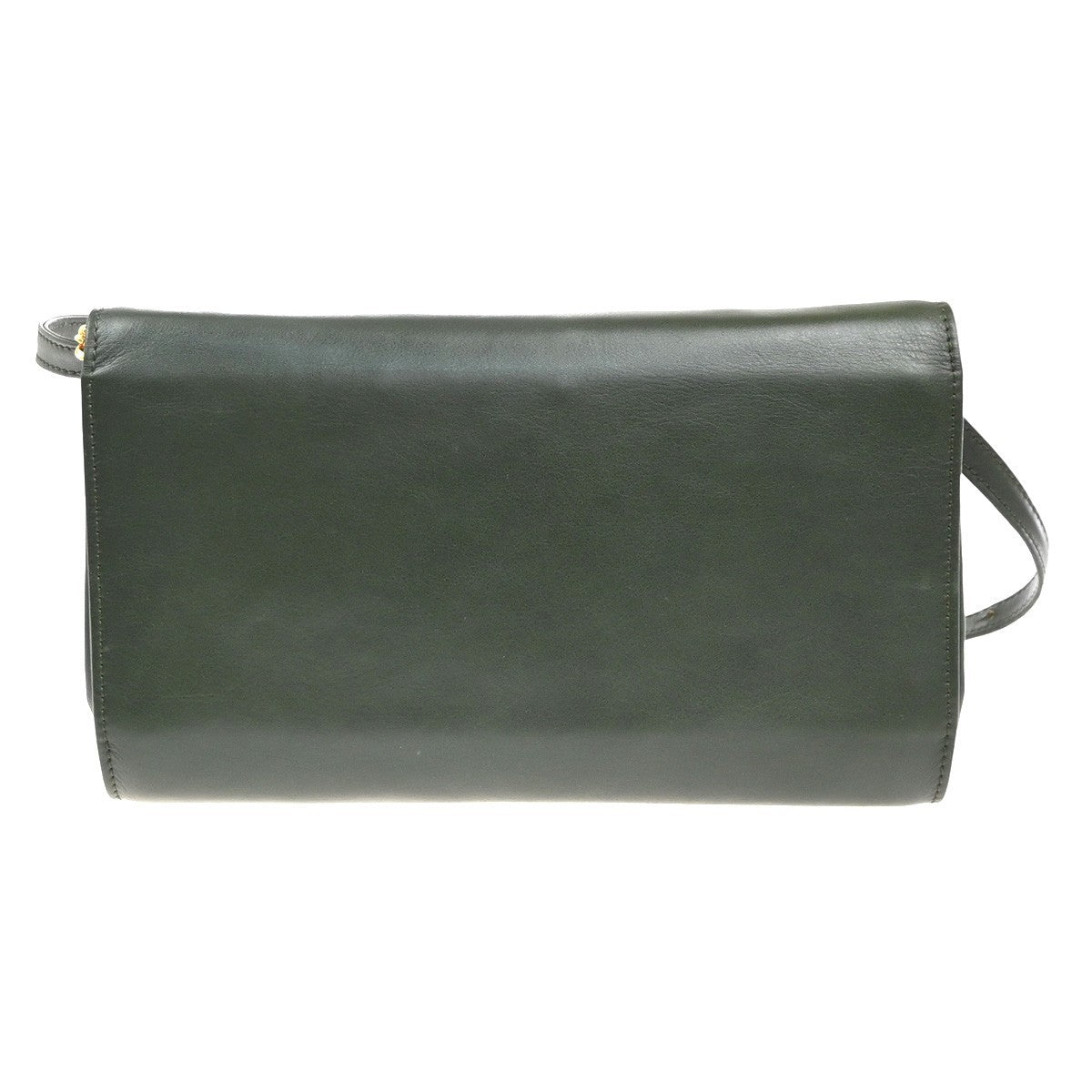 Celine Vintage Leather Green Leather Shoulder Bag Bag (Pre-Owned)