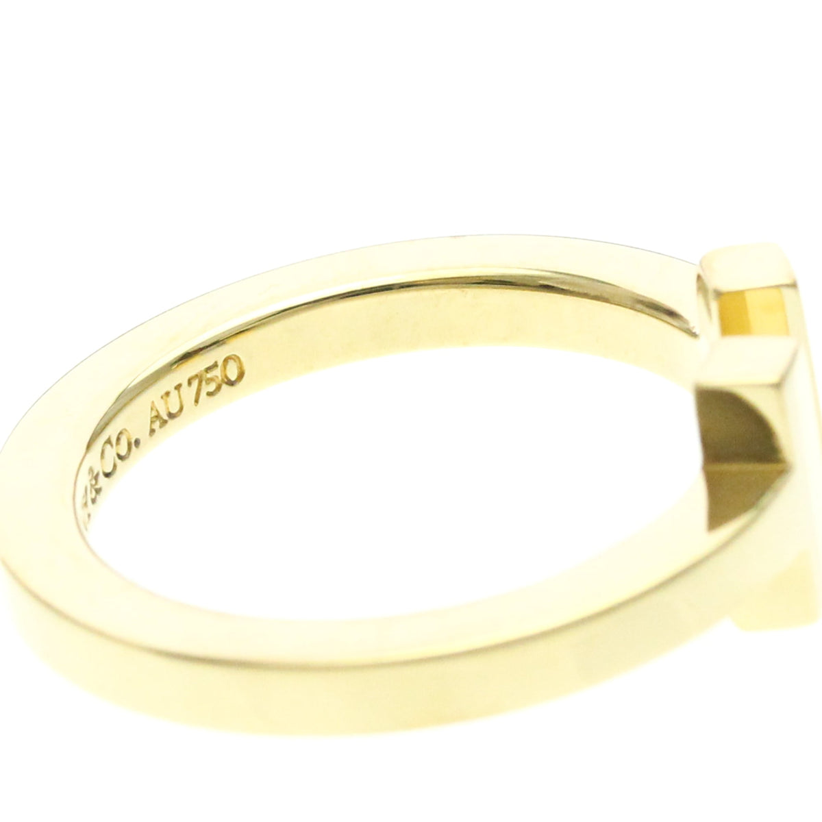 Tiffany & Co. T Square 18K Yellow Gold Gold Yellow_Gold Ring Jewelry (Pre-Owned)
