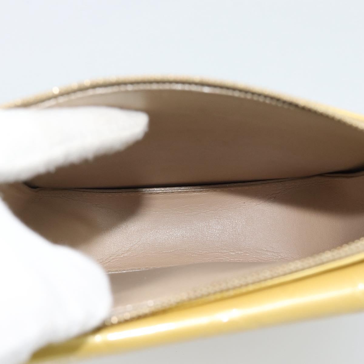 Louis Vuitton Mott Monogram Vernis Beige Patent_Leather Clutche & Pouche Bag (Pre-Owned)