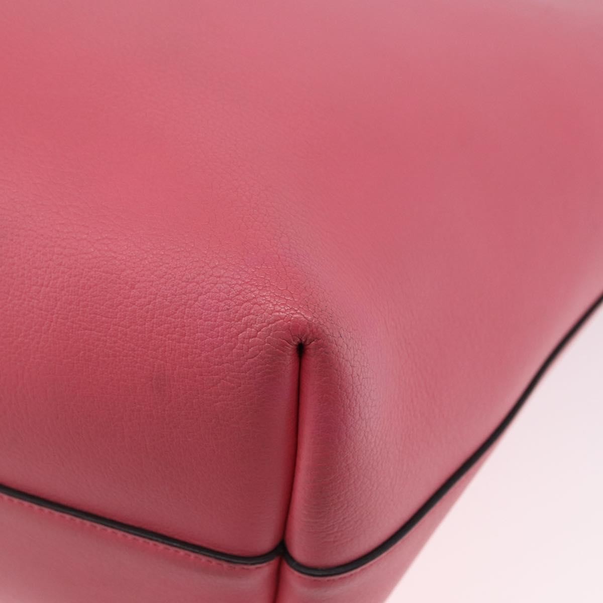 Saint Laurent Shopper Leather Pink Leather Tote Bag Bag (Pre-Owned)