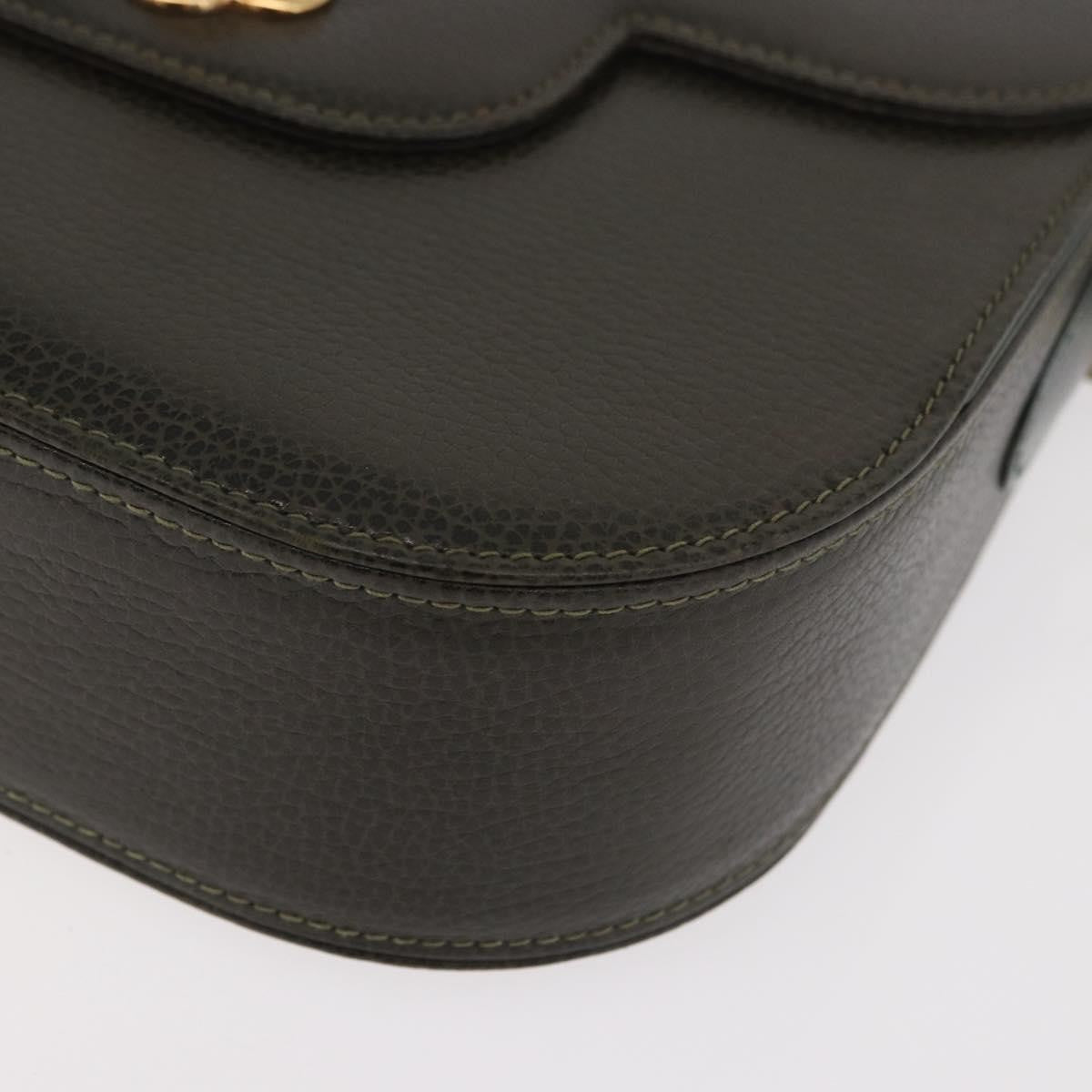 Bally Handbag Leather Green Leather Handbag (Pre-Owned)