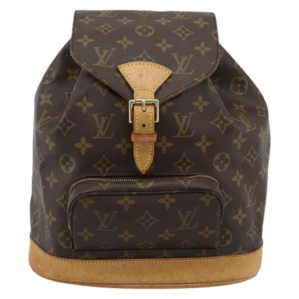 Louis Vuitton Vintage Montsouris Monogram Canvas Brown Canvas Backpack Bag (Pre-Owned)