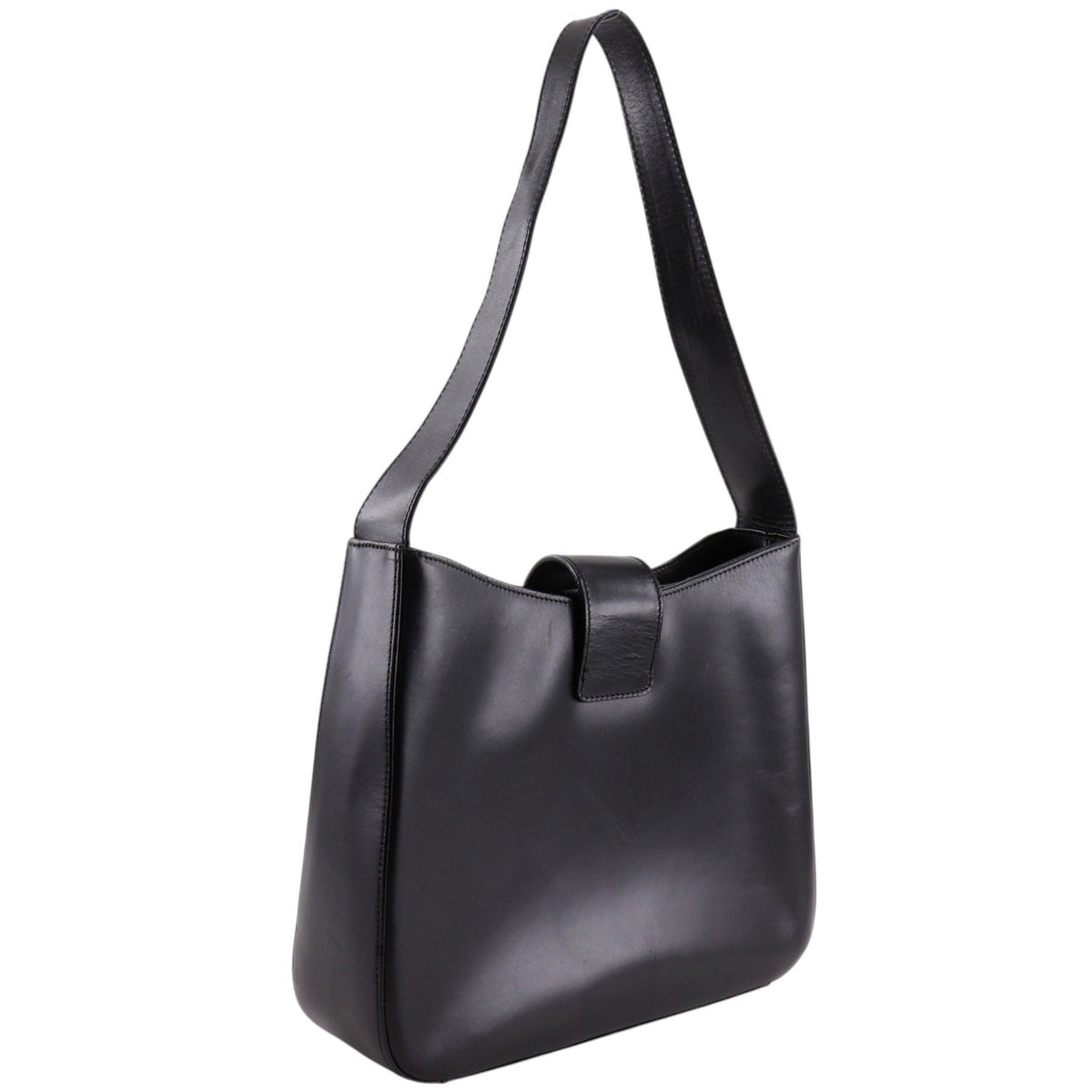 Burberry Shoulder Leather Black Leather Shoulder Bag Bag (Pre-Owned)