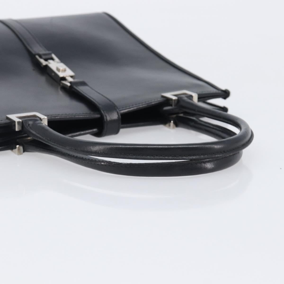 Gucci Jackie Leather Black Leather Tote Bag Bag (Pre-Owned)