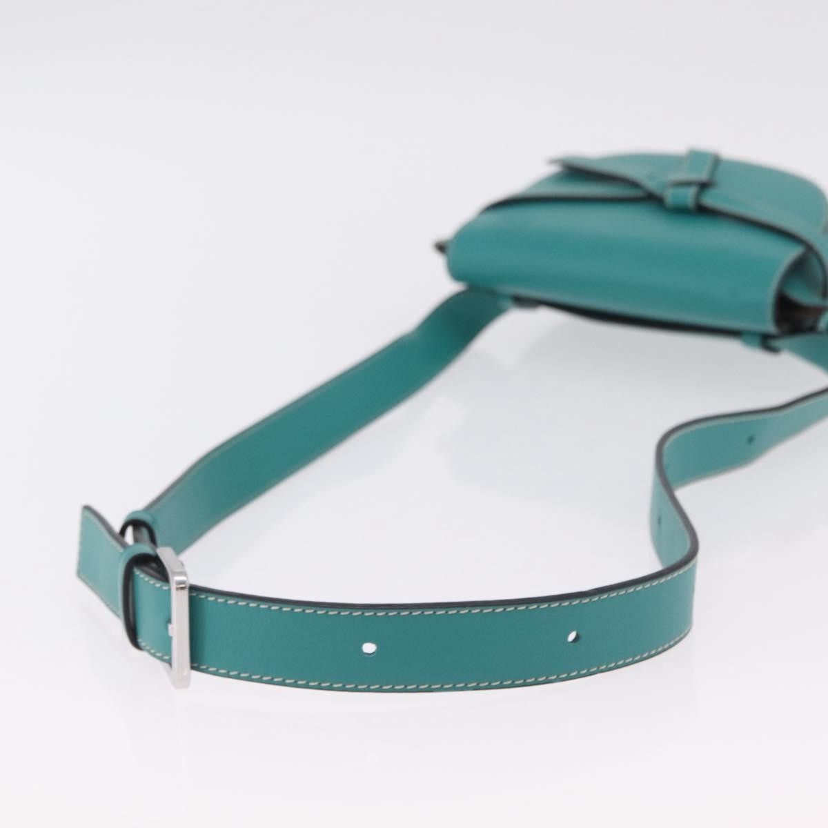 Loewe Gate Belt Leather Green Leather Handbag (Pre-Owned)