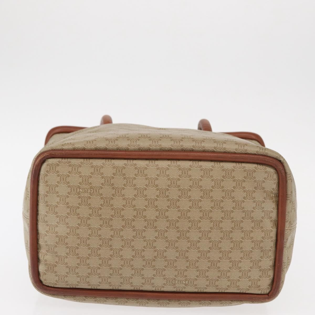 Celine Vintage Macadam Canvas Beige Canvas Backpack Bag (Pre-Owned)