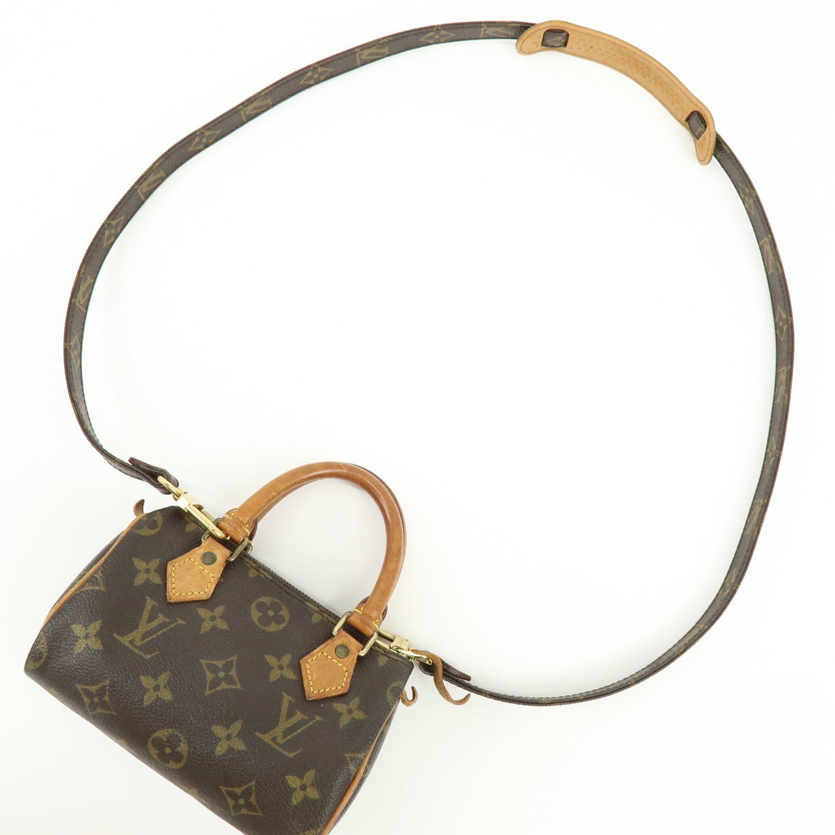 Louis Vuitton Speedy Mini Hl Monogram Canvas Brown Canvas Handbag (Pre-Owned)