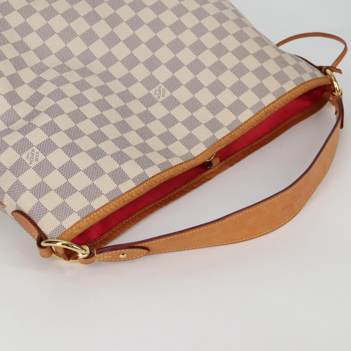 Louis Vuitton Delightful Nm Damier Ebene White Canvas Bag (Pre-Owned)