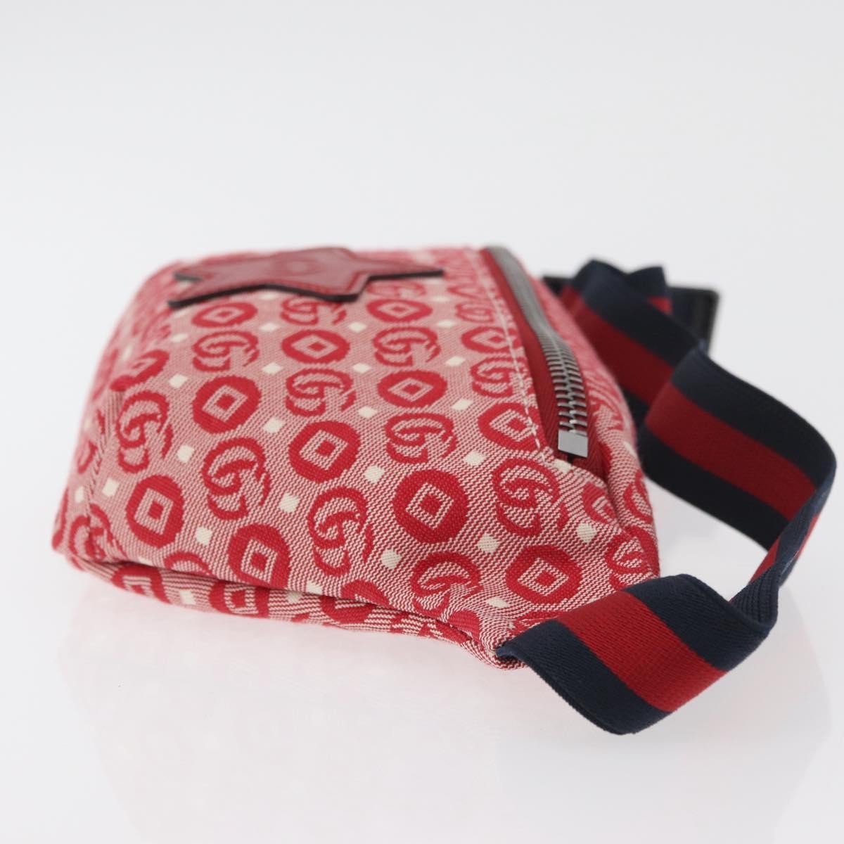 Gucci Children's Belt Printed Coated Canvas Red Canvas Handbag (Pre-Owned)