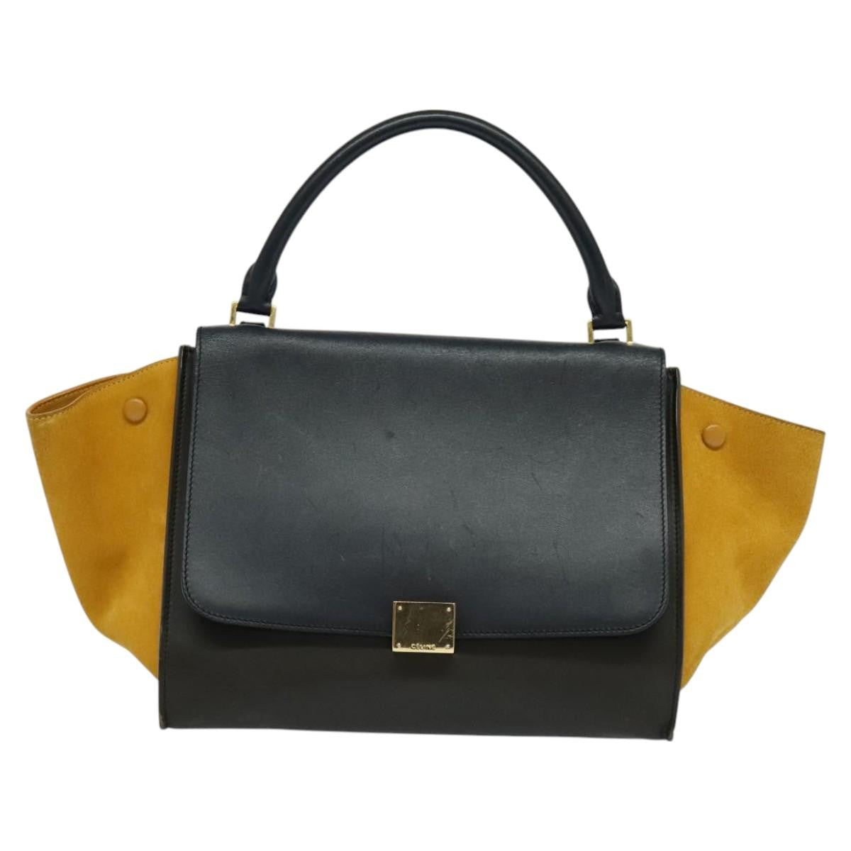 Celine Trapeze Leather With Suede Multicolour Leather Handbag (Pre-Owned)