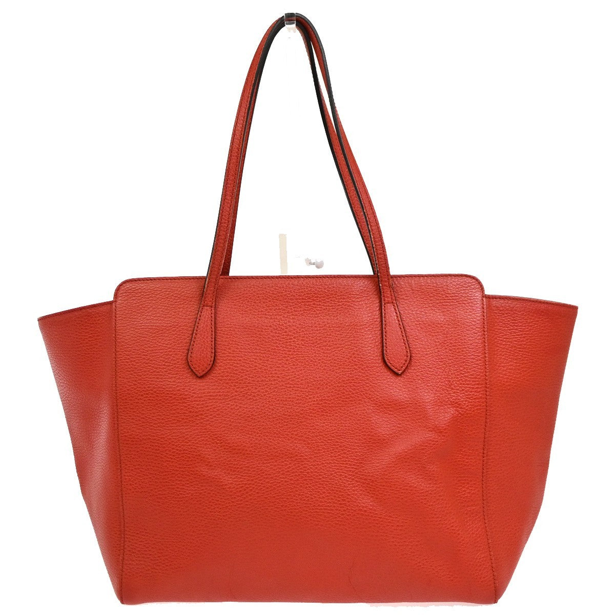 Gucci Swing Tote Leather Red Leather Tote Bag Bag (Pre-Owned)