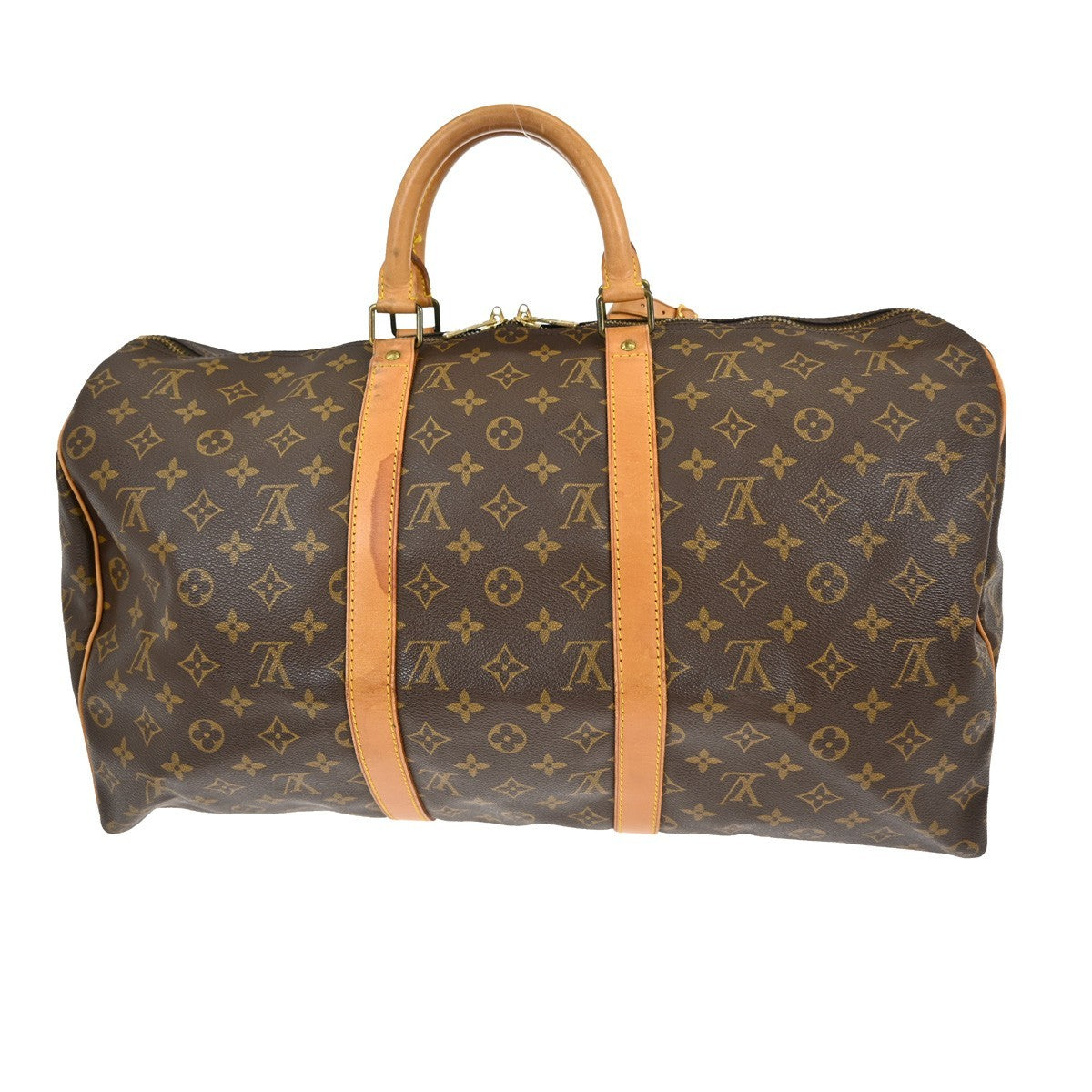 Louis Vuitton Keepall Bandouliere Monogram Canvas Brown Canvas Travel Bag Bag (Pre-Owned)