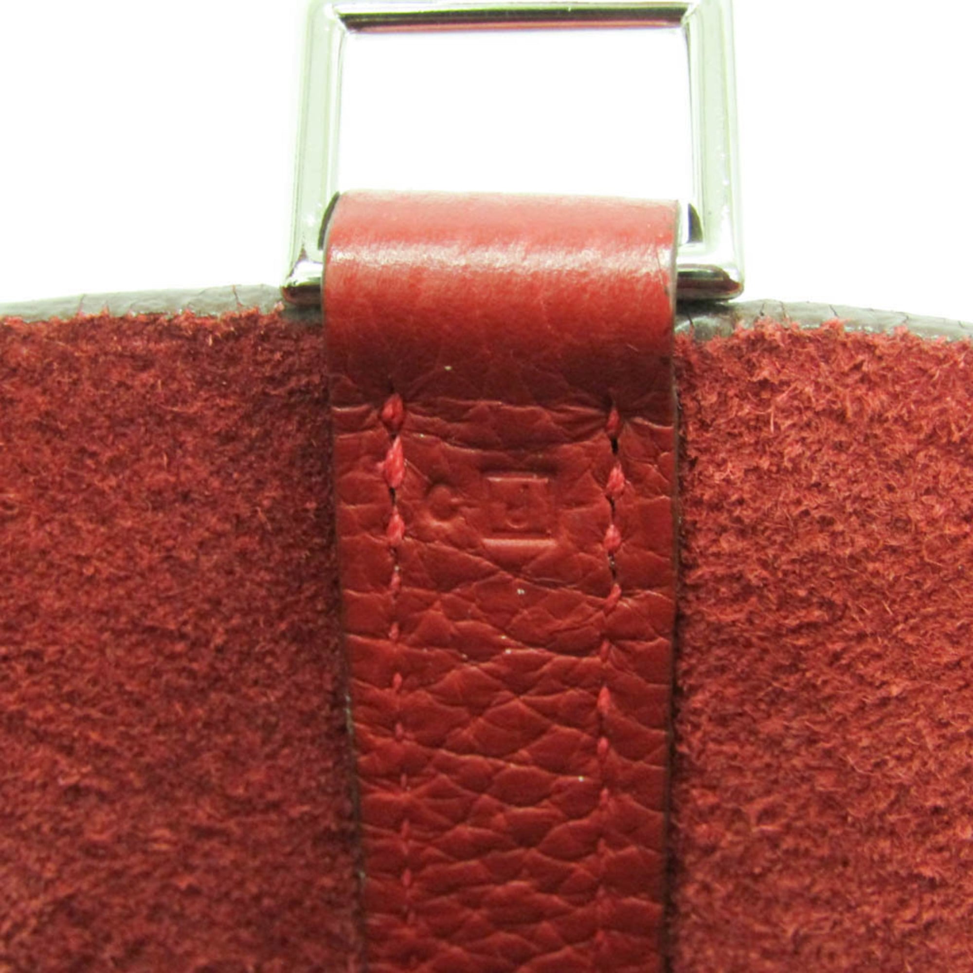 Hermes Picotin Clemence Red Leather Handbag (Pre-Owned)