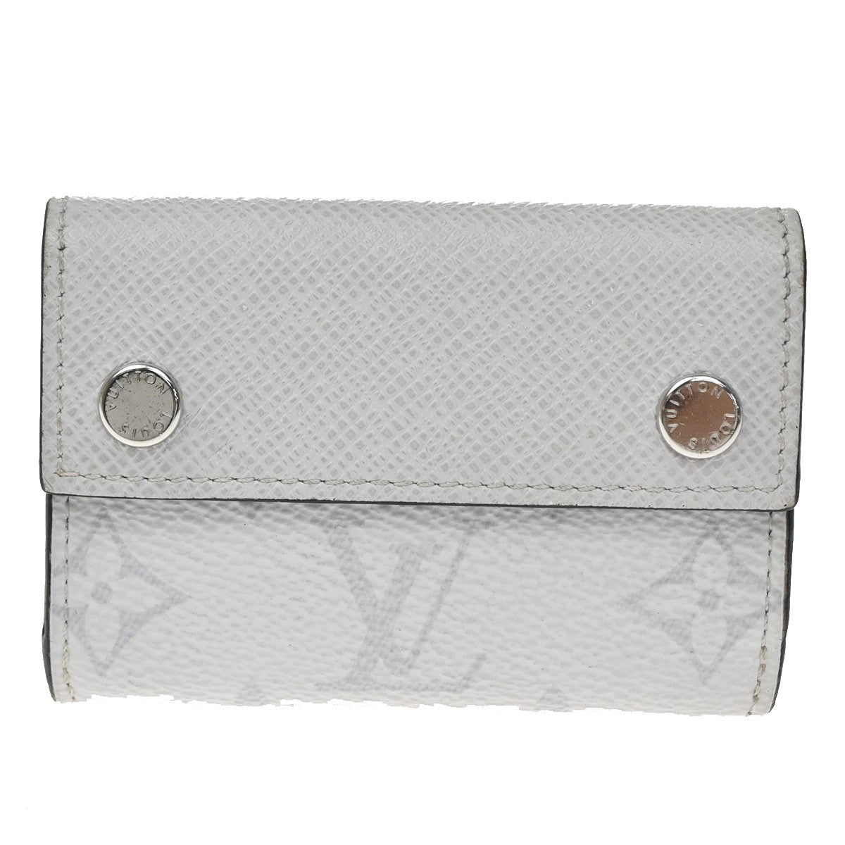 Louis Vuitton Discovery Monogram Taigarama White Leather Wallets Accessory (Pre-Owned)