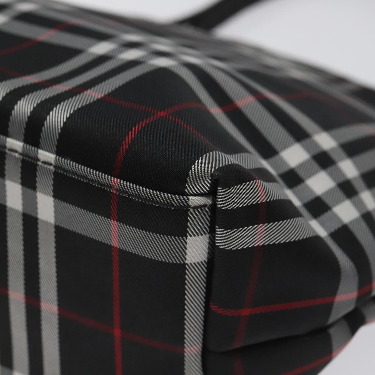 Burberry Nova Check Tote Nylon Black Nylon Handbag (Pre-Owned)