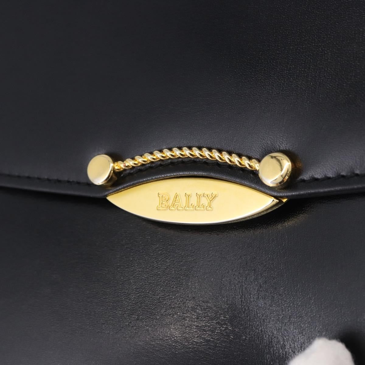 Bally Vintage Leather Black Leather Shoulder Bag Bag (Pre-Owned)