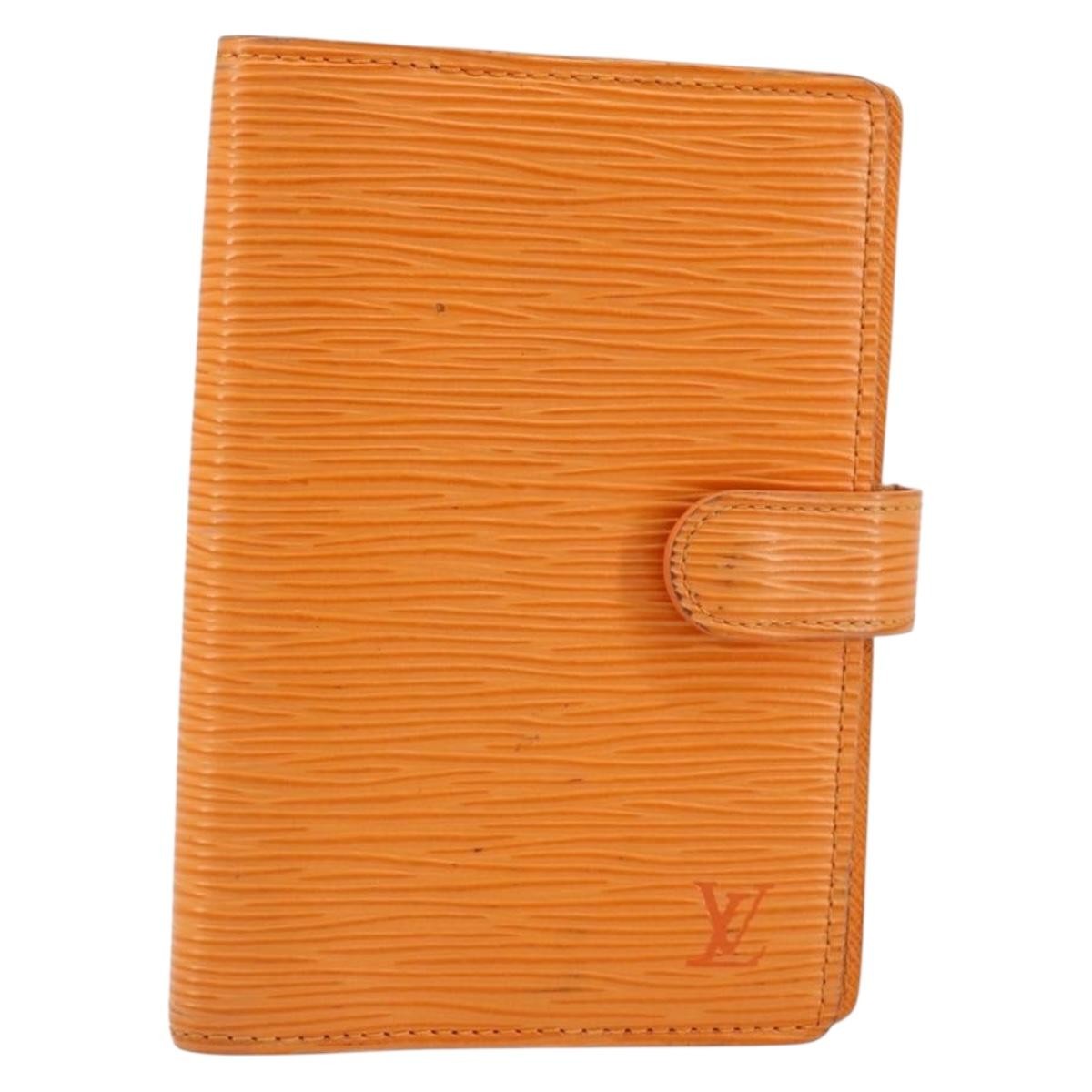 Louis Vuitton Agenda Cover Epi Leather Orange Leather Wallets Accessory (Pre-Owned)