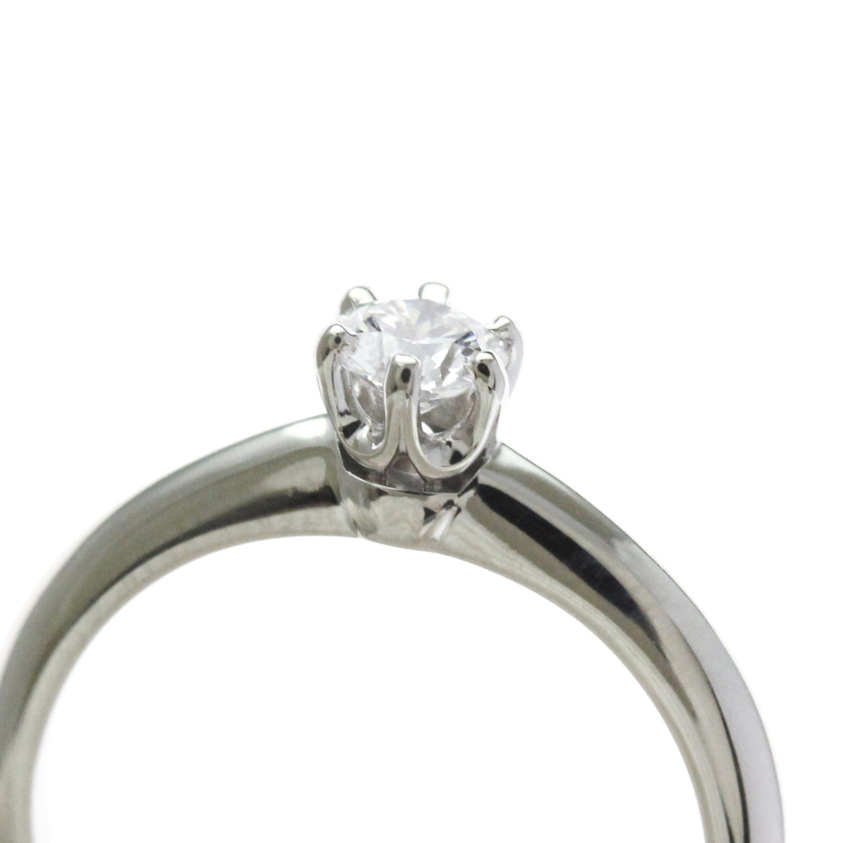 Tiffany & Co. Tiffany Setting Solitaire Platinum With Rbc Diamond G/Vvs2 Silver Platinum Ring Jewelry (Pre-Owned)