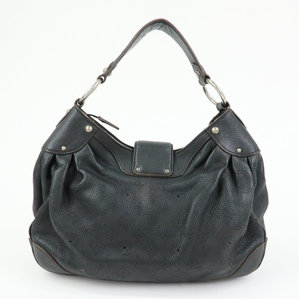 Louis Vuitton Solar Mahina Leather Black Leather Handbag (Pre-Owned)
