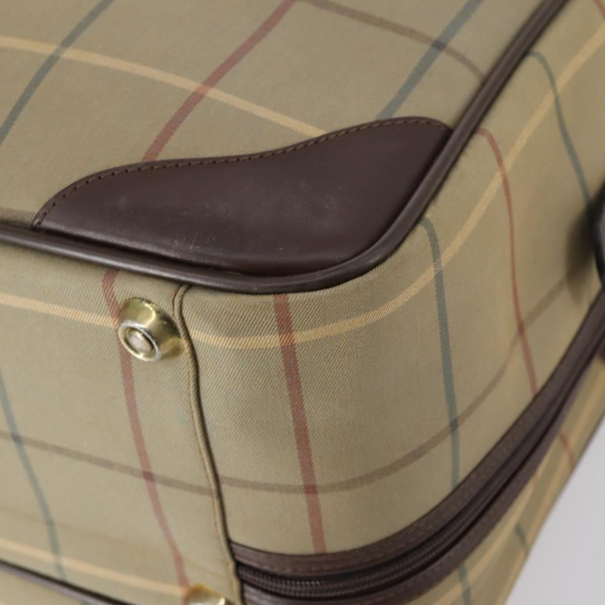 Burberry Nova Check Boston Canvas Beige Canvas Travel Bag Bag (Pre-Owned)