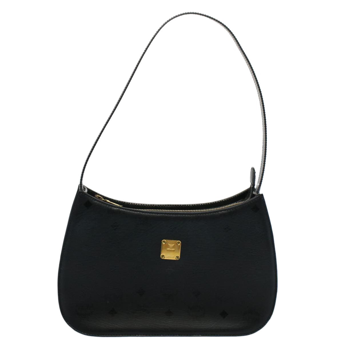 MCM Vintage Vicetos Leather Black Leather Shoulder Bag Bag (Pre-Owned)
