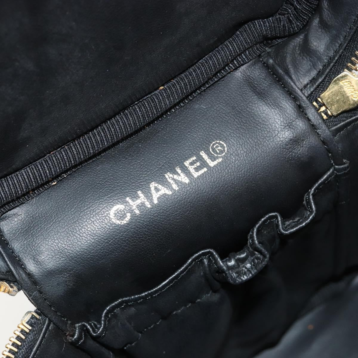 Chanel Vintage Timeless Cosmetic Case Patent Black Patent_Leather Handbag (Pre-Owned)