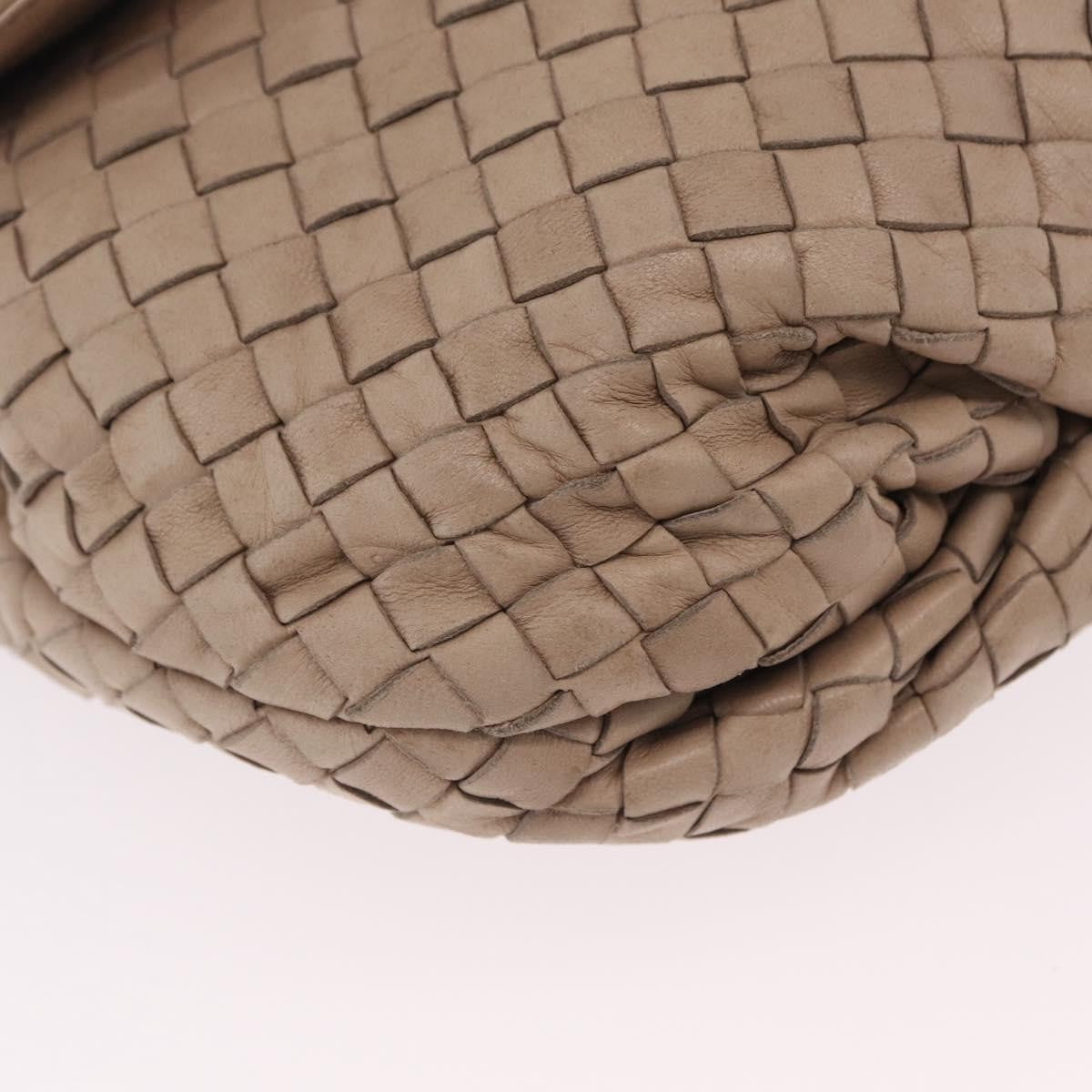 Bottega Veneta Intrecciato Shoulder Leather Beige Leather Shoulder Bag Bag (Pre-Owned)
