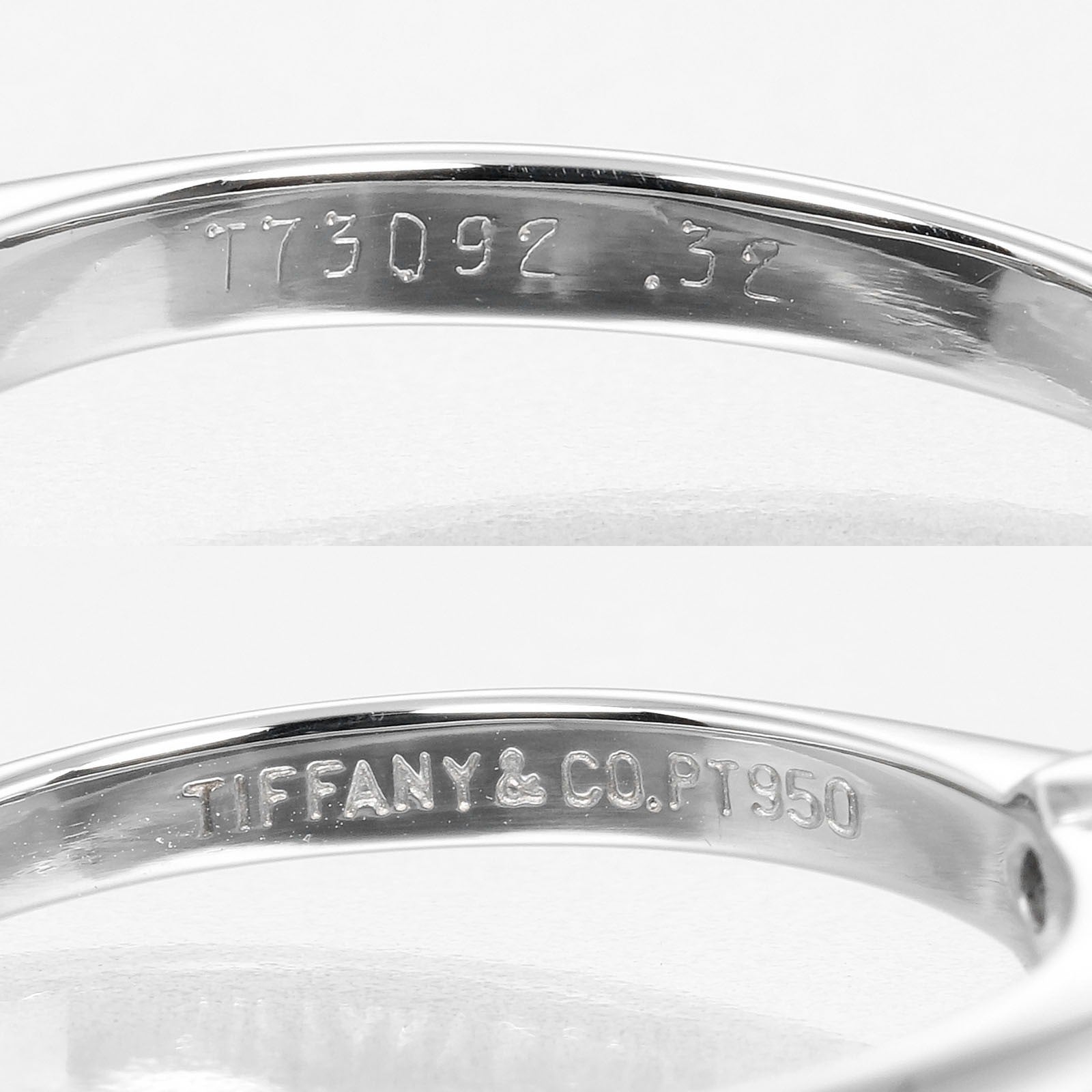 Tiffany & Co. Tiffany Setting Solitaire Platinum With Rbc Diamond Silver Platinum Ring Jewelry (Pre-Owned)
