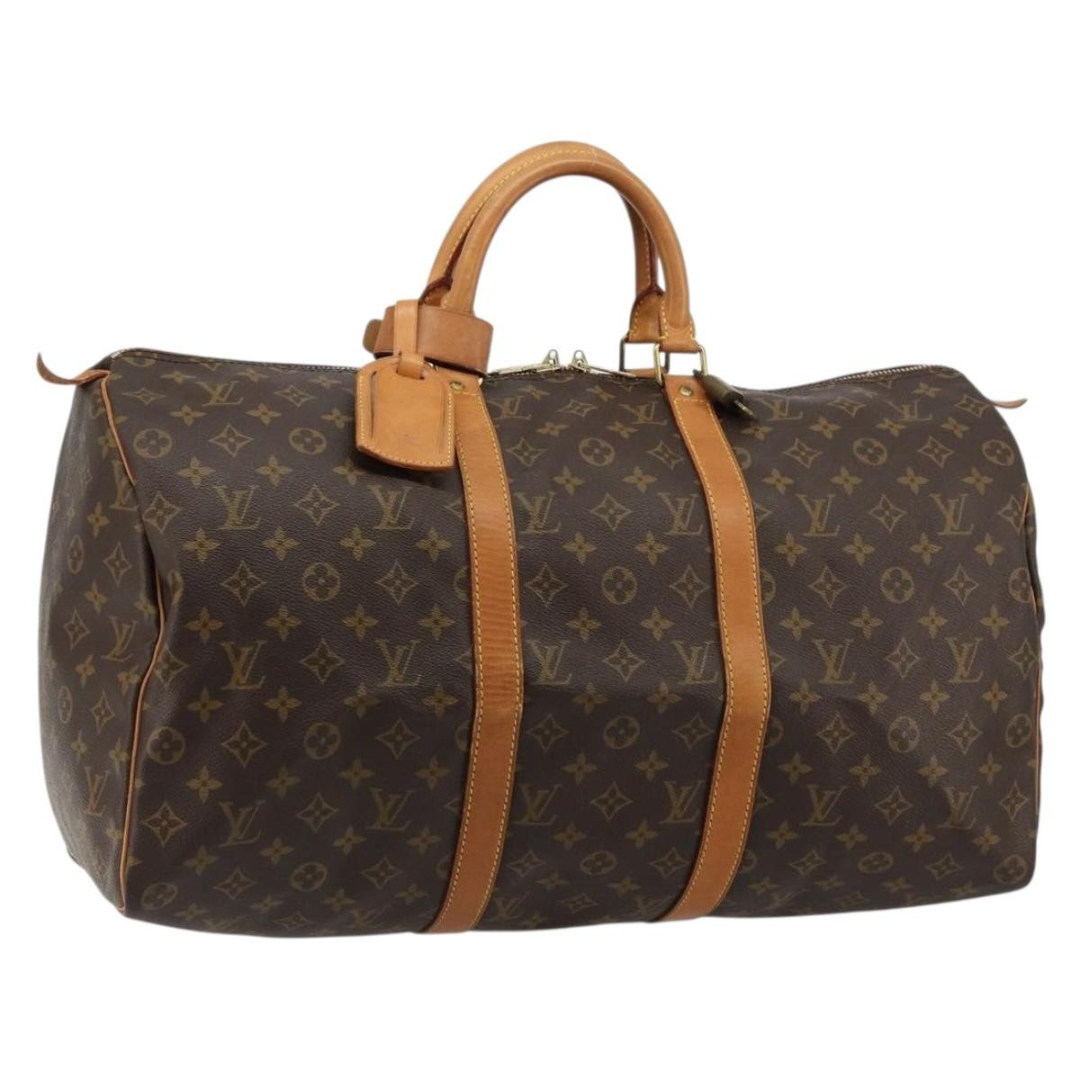 Louis Vuitton Keepall Monogram Canvas Brown Canvas Travel Bag Bag (Pre-Owned)