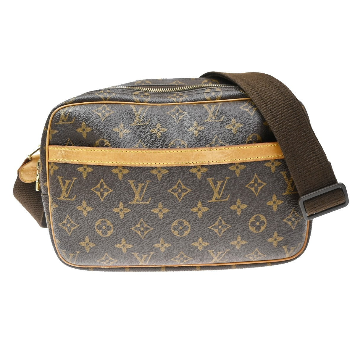 Louis Vuitton Reporter Monogram Brown Canvas Shoulder Bag Bag (Pre-Owned)