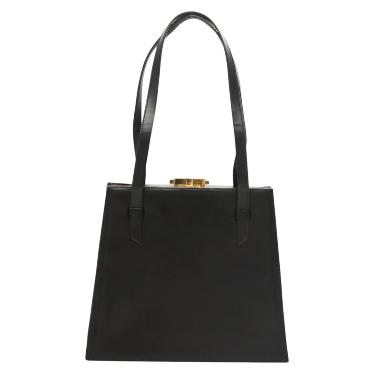 Celine Vintage Leather Black Leather Shoulder Bag Bag (Pre-Owned)