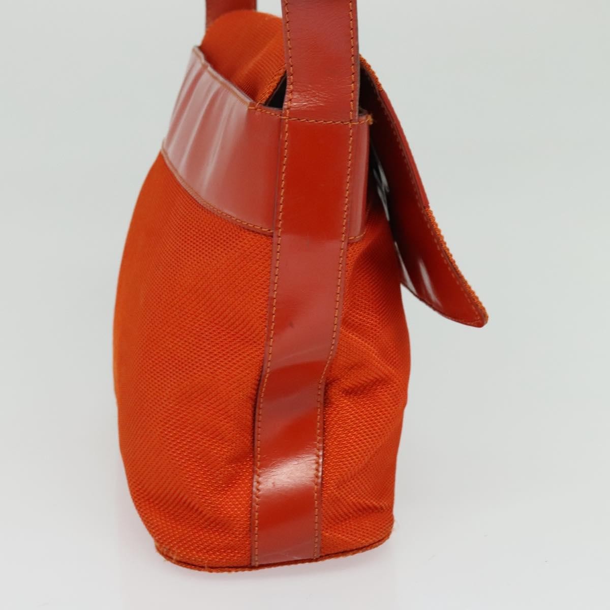 Celine Shoulder Canvas Orange Canvas Shoulder Bag Bag (Pre-Owned)