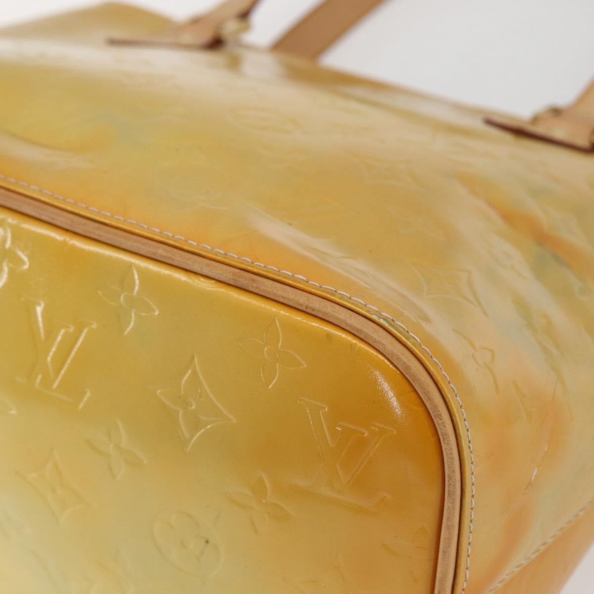 Louis Vuitton Houston Monogram Vernis Yellow Patent_Leather Tote Bag Bag (Pre-Owned)