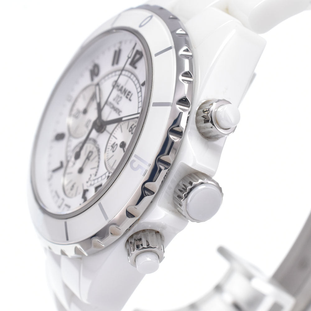 Chanel J12 Chronograph Automatic Ceramic And Stainless Steel Watch (Pre-Owned)