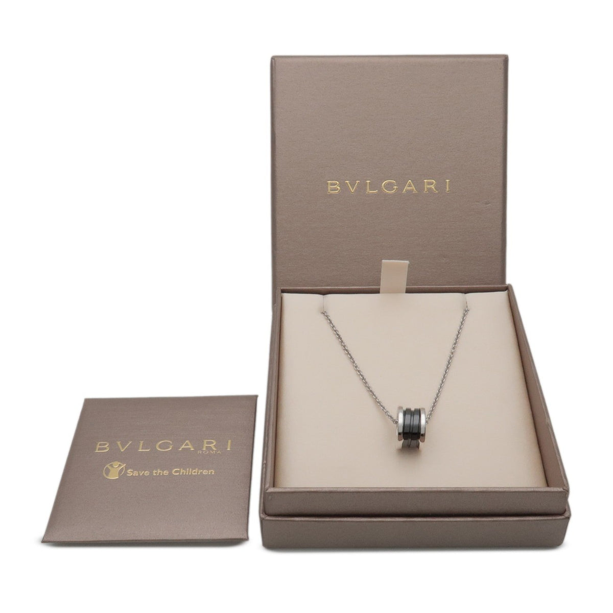 Bvlgari B.Zero1 Save The Children Pendant Sterling Silver With Ceramic Silver Sterling_Silver Necklace Jewelry (Pre-Owned)