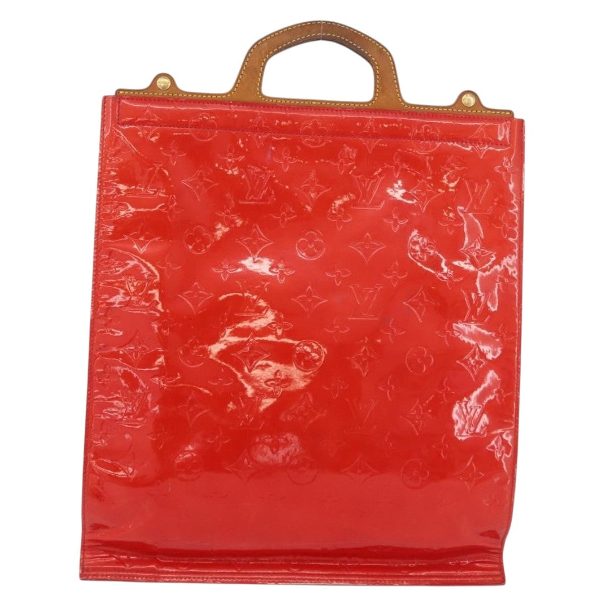 Louis Vuitton Stanton Monogram Vernis Red Patent_Leather Tote Bag Bag (Pre-Owned)