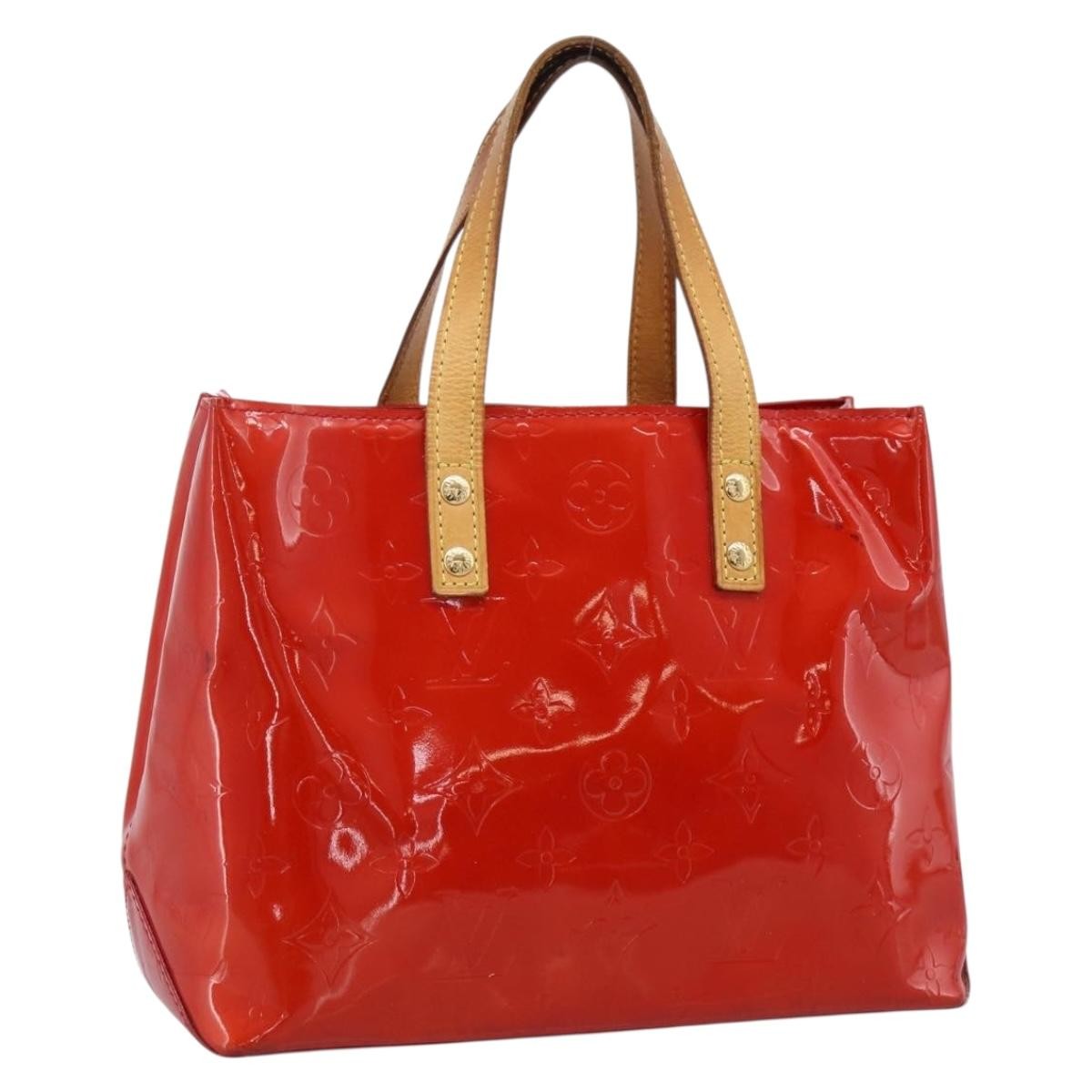 Louis Vuitton Reade Monogram Vernis Red Patent_Leather Handbag (Pre-Owned)