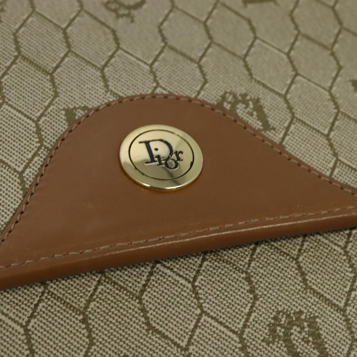 Christian Dior Vintage Honeycomb Canvas Beige Canvas Shoulder Bag Bag (Pre-Owned)
